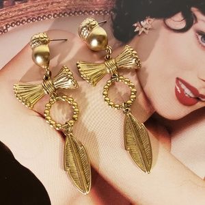 Vintage 1980s Statement Drop Dangle Earrings